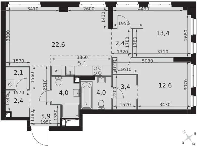 Wohnung 3 zimmer 78 m² Moskau, Russland