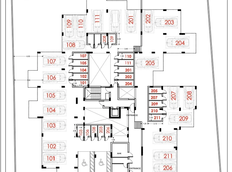 Квартира 1 спальня 59 м² Дериния, Кипр