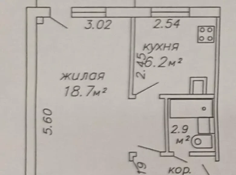 Wohnung 1 zimmer 31 m² Minsk, Belarus