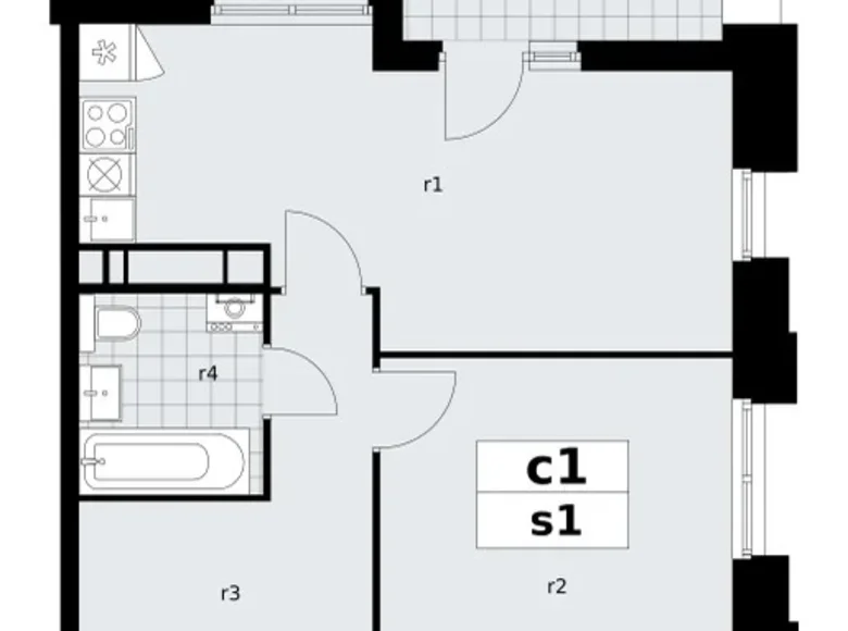 Apartamento 1 habitación 45 m² poselenie Sosenskoe, Rusia