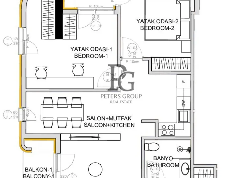 Квартира 3 комнаты 66 м² Бар, Черногория