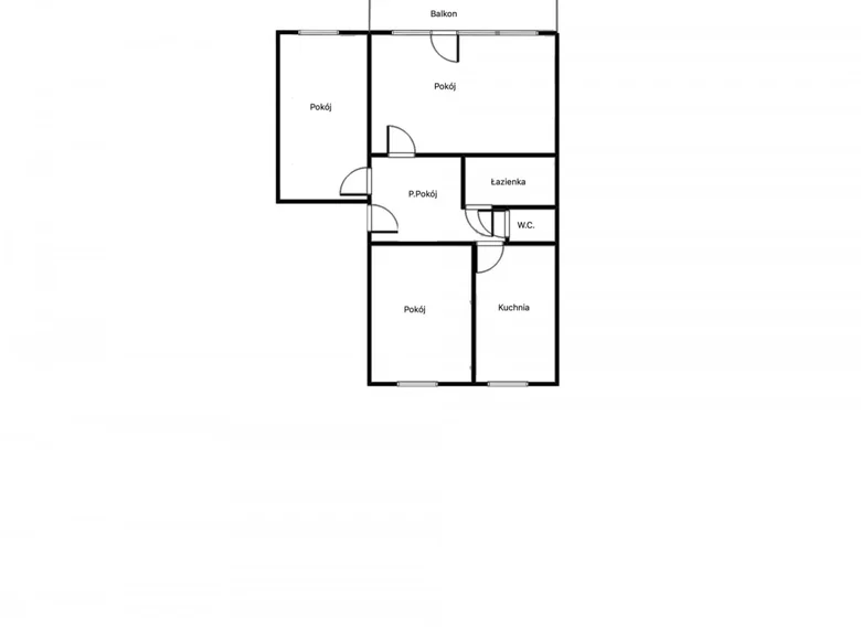 Mieszkanie 3 pokoi 53 m² Warszawa, Polska