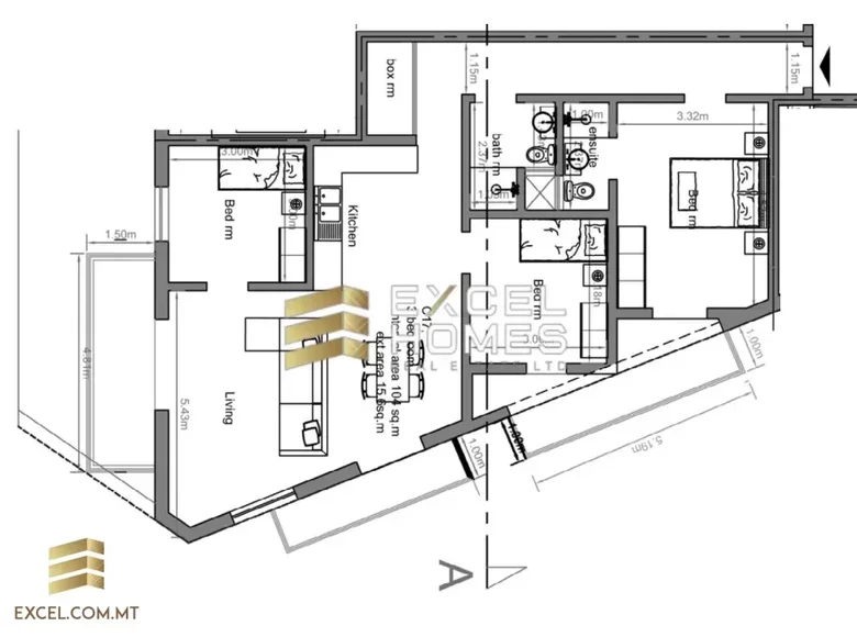 2-Schlafzimmer-Penthouse  Sannat, Malta