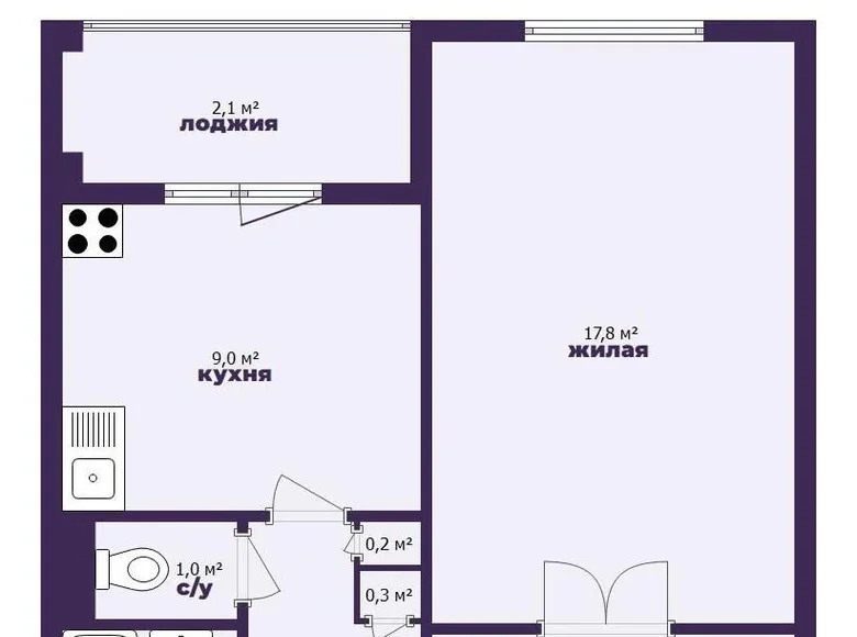 Apartamento 1 habitación 42 m² Minsk, Belarús