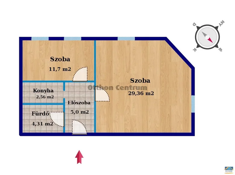 Wohnung 2 Zimmer 53 m² Kotenburg, Ungarn