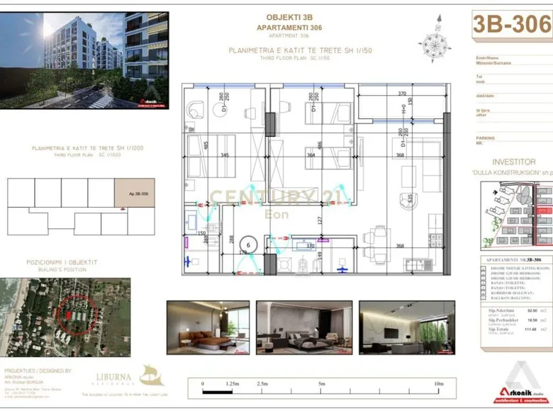 2 bedroom apartment 111 m² Golem, Albania