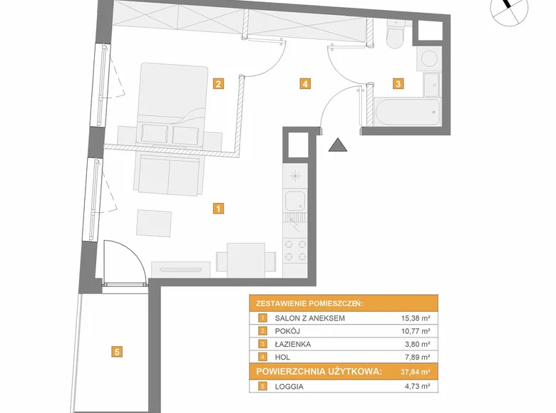 Apartamento 2 habitaciones  Varsovia, Polonia