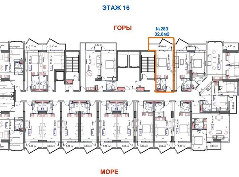 Studio 1 chambre 33 m² Batoumi, Géorgie