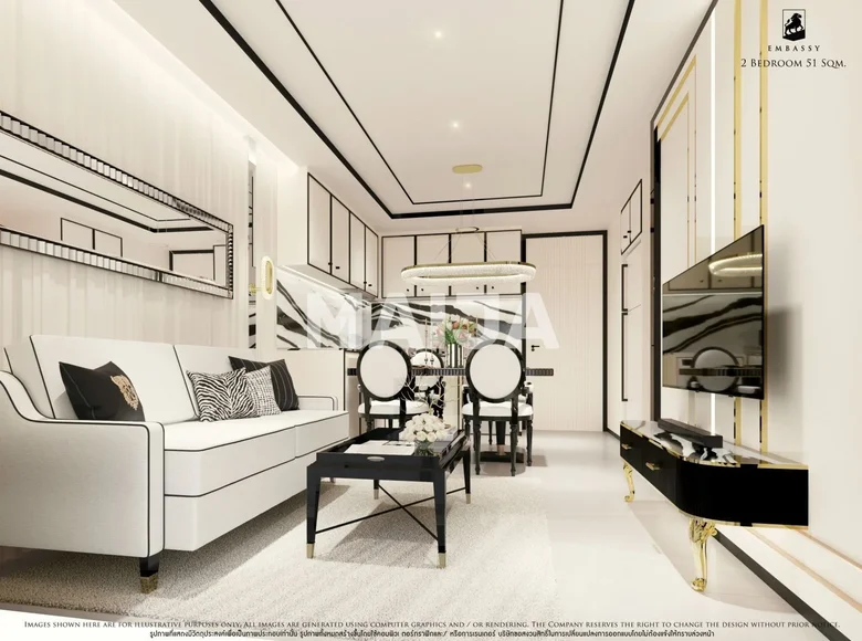 2 bedroom apartment 51 m² Pattaya City, Thailand