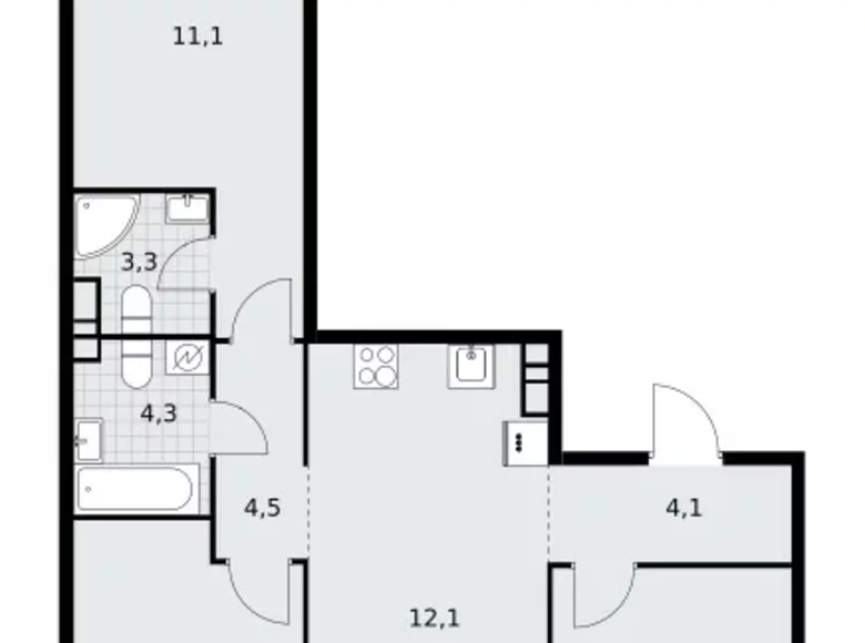 Apartamento 3 habitaciones 76 m² Postnikovo, Rusia
