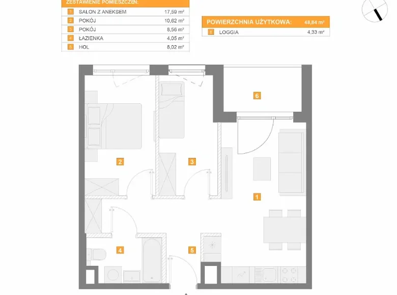 Apartamento 3 habitaciones  Varsovia, Polonia