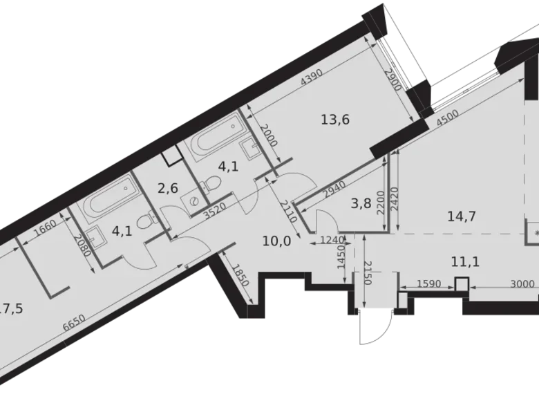 Apartamento 3 habitaciones 101 m² Konkovo District, Rusia