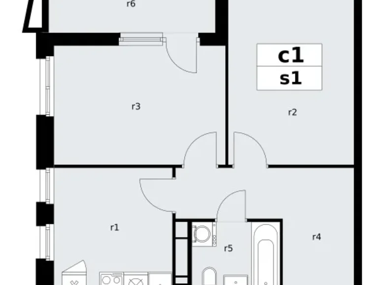 2 room apartment 52 m² poselenie Sosenskoe, Russia