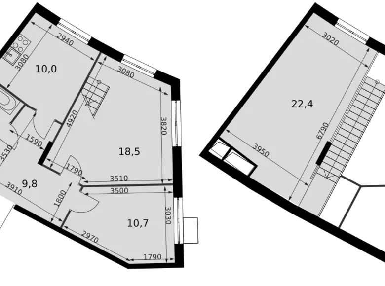 2 room apartment 77 m² Razvilka, Russia