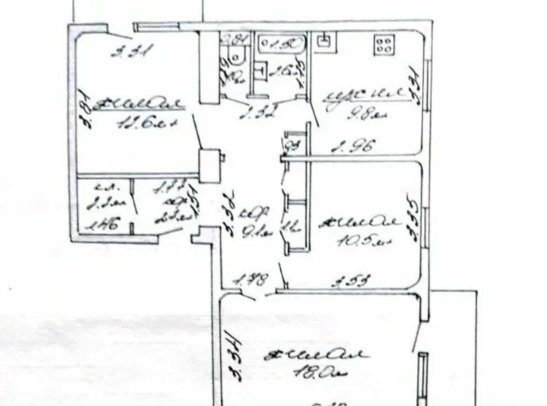 Квартира 3 комнаты 72 м² Озерицко-Слободской сельский Совет, Беларусь