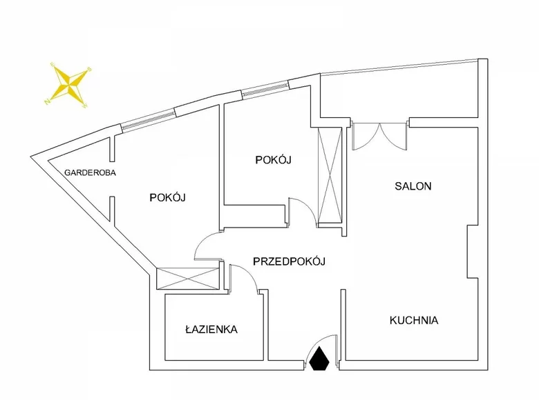Apartamento 3 habitaciones 53 m² Varsovia, Polonia