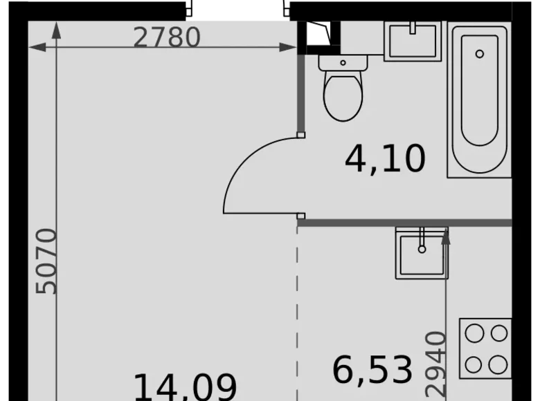 Estudio 1 habitación 25 m² Moscú, Rusia