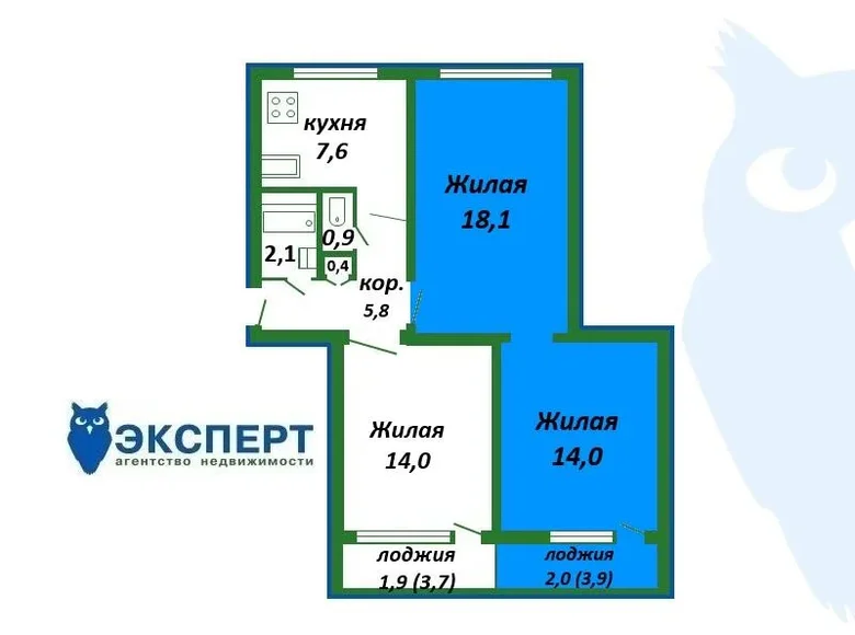 Apartamento 3 habitaciones 63 m² Minsk, Bielorrusia