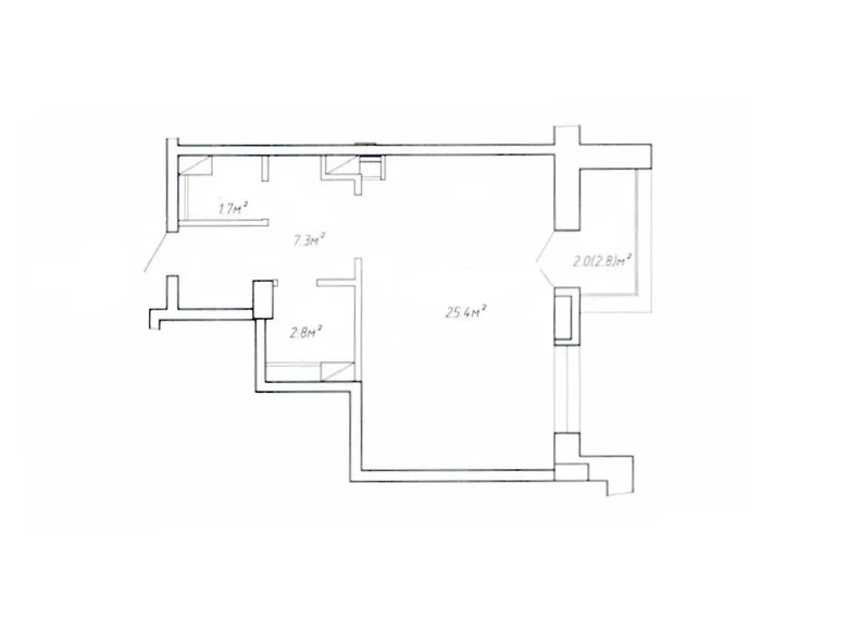 Mieszkanie 1 pokój 39 m² Mińsk, Białoruś