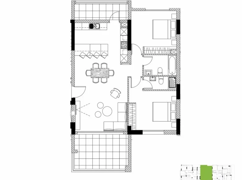 Appartement 2 chambres 110 m² Limassol, Bases souveraines britanniques