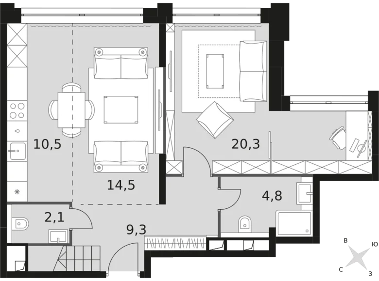 Apartamento 4 habitaciones 118 m² North-Western Administrative Okrug, Rusia