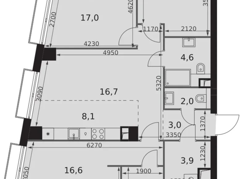 Квартира 4 комнаты 94 м² Северо-Западный административный округ, Россия