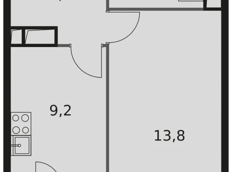 Apartamento 1 habitación 34 m² Moscú, Rusia