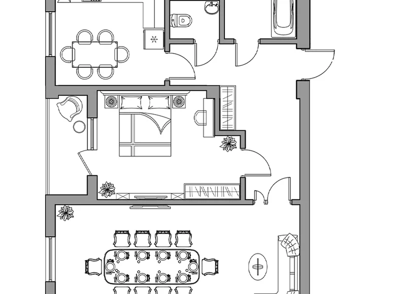 Квартира 2 комнаты 77 м² Ташкент, Узбекистан