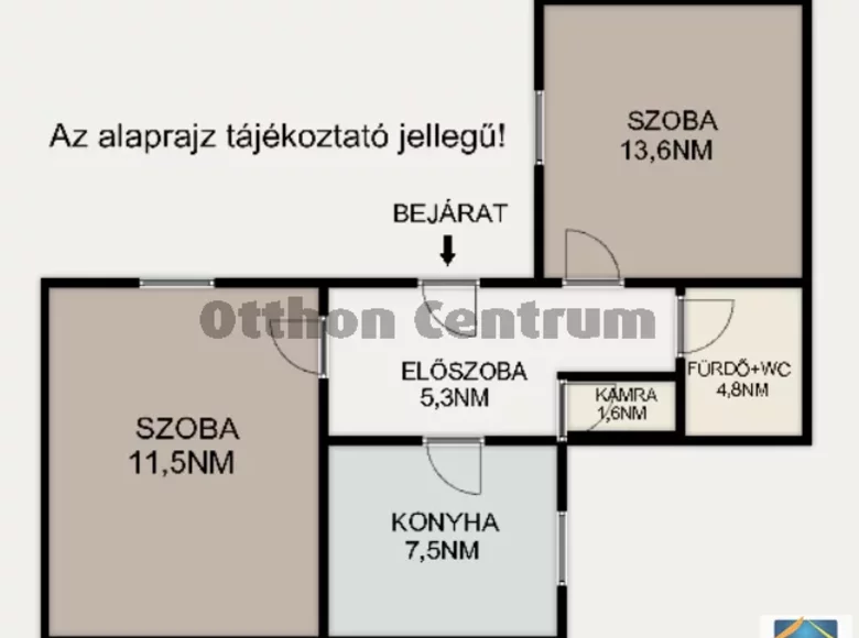 Квартира 2 комнаты 44 м² Будапешт, Венгрия