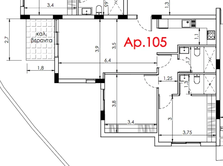 Appartement 2 chambres 81 m² Tserkezoi Municipality, Bases souveraines britanniques