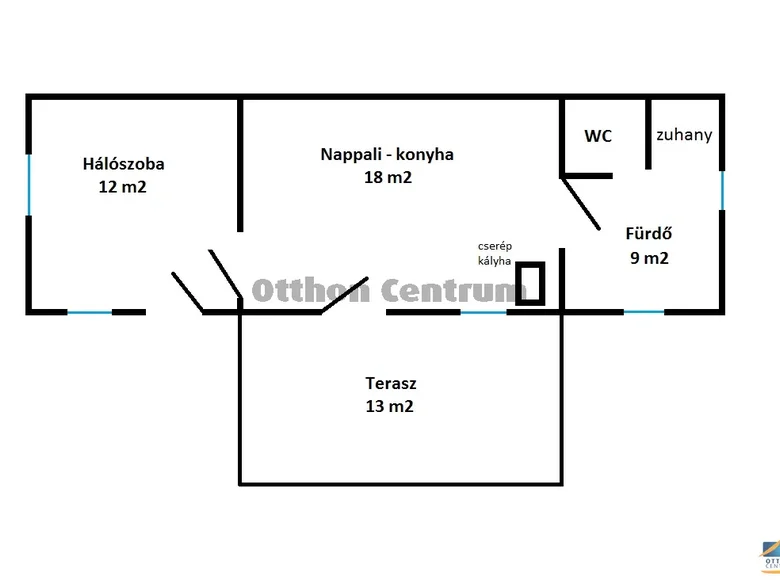 Dom 2 pokoi 40 m² Szentendre, Węgry