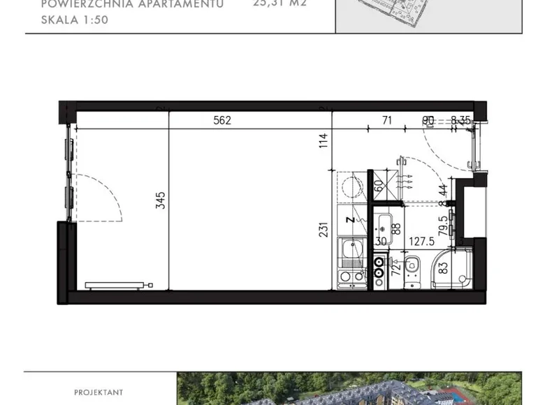 Apartamento 1 habitación 25 m² Poznan, Polonia