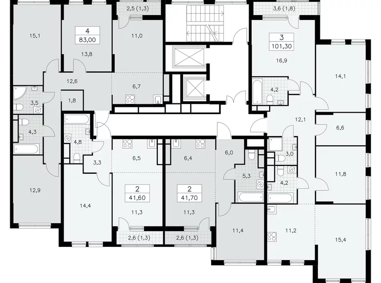 3 room apartment 101 m² Moscow, Russia