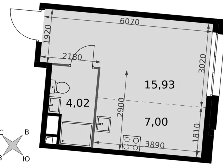 Studio 1 chambre 27 m² Moscou, Fédération de Russie