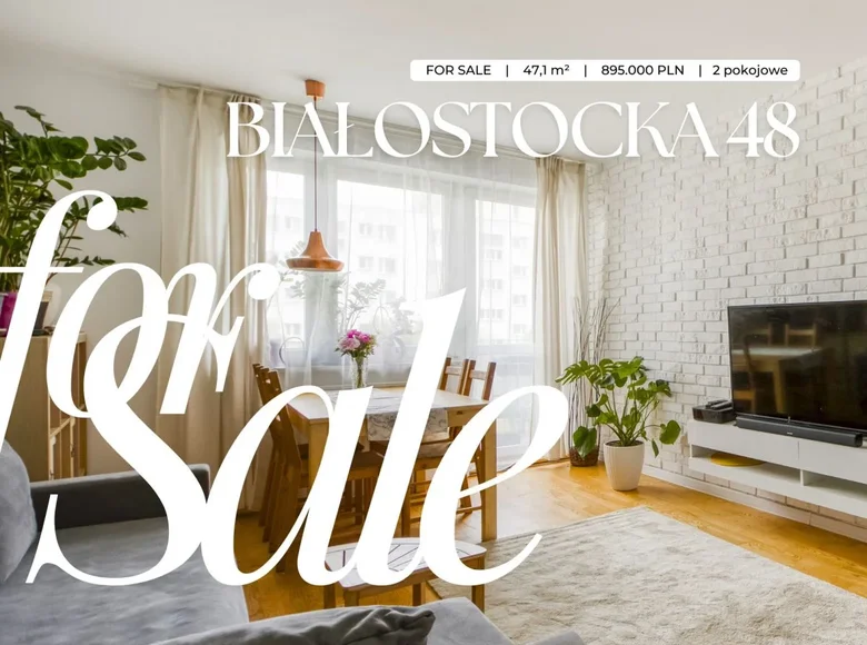 Mieszkanie 2 pokoi 47 m² Warszawa, Polska