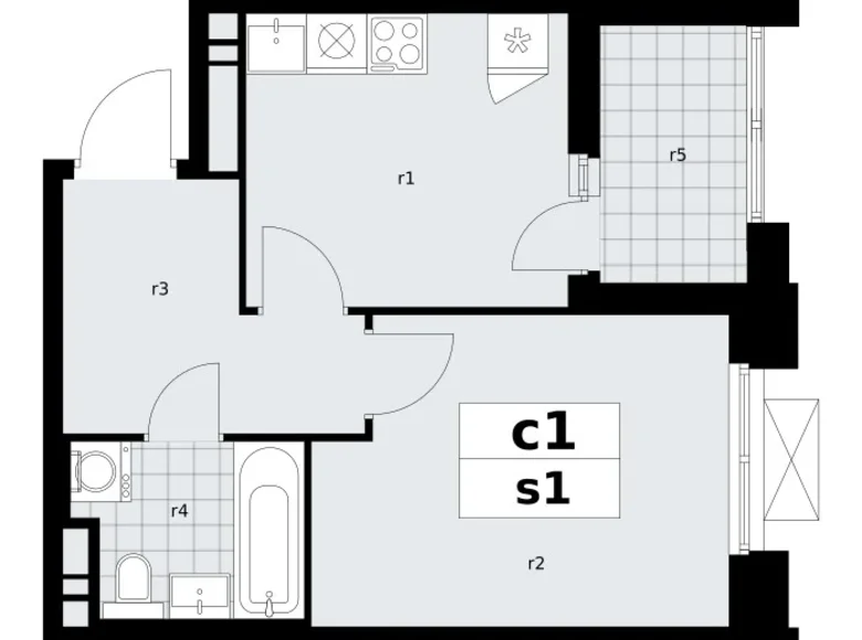 1 room apartment 33 m² poselenie Sosenskoe, Russia