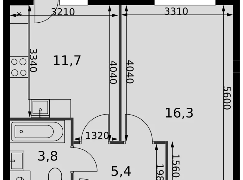 Appartement 1 chambre 38 m² Razvilka, Fédération de Russie