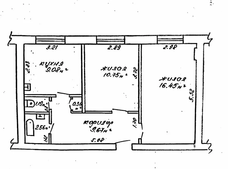 Wohnung 2 zimmer 50 m² Kalinkawitschy, Belarus