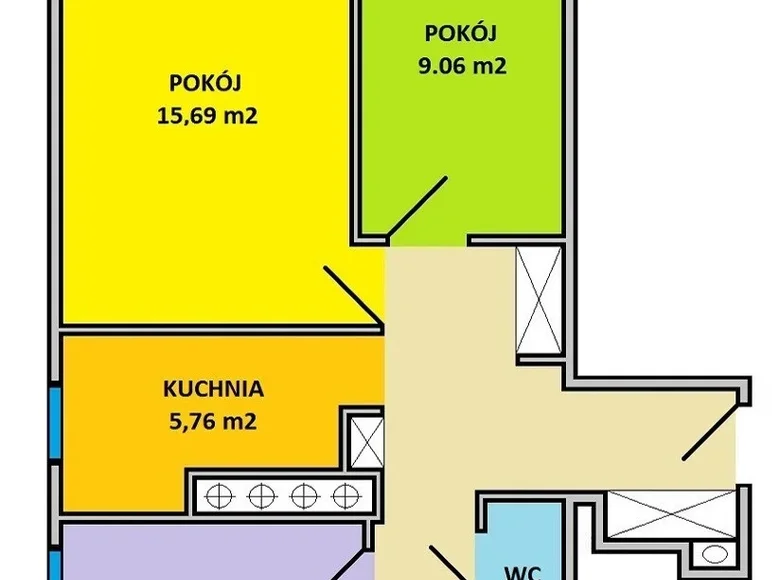 Квартира 3 комнаты 51 м² в Варшаве, Польша