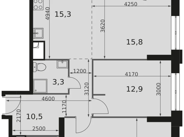 Apartamento 4 habitaciones 84 m² North-Western Administrative Okrug, Rusia