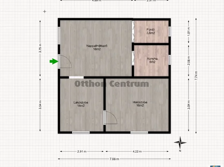 Casa 2 habitaciones 57 m² Zalaloevo, Hungría