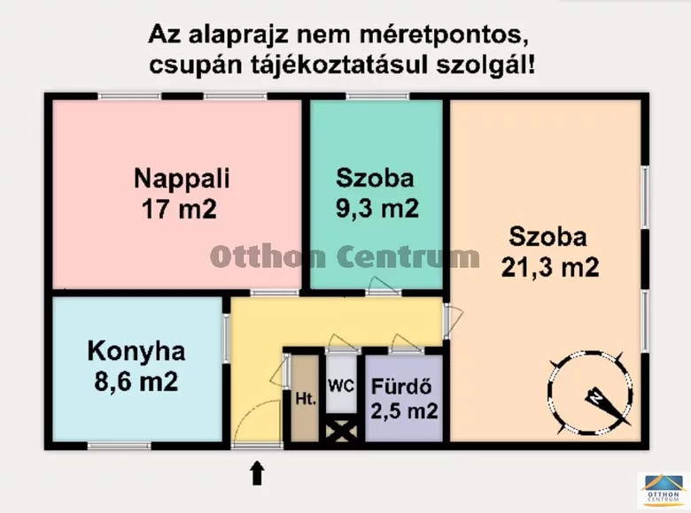 Mieszkanie 3 pokoi 68 m² Budapeszt, Węgry