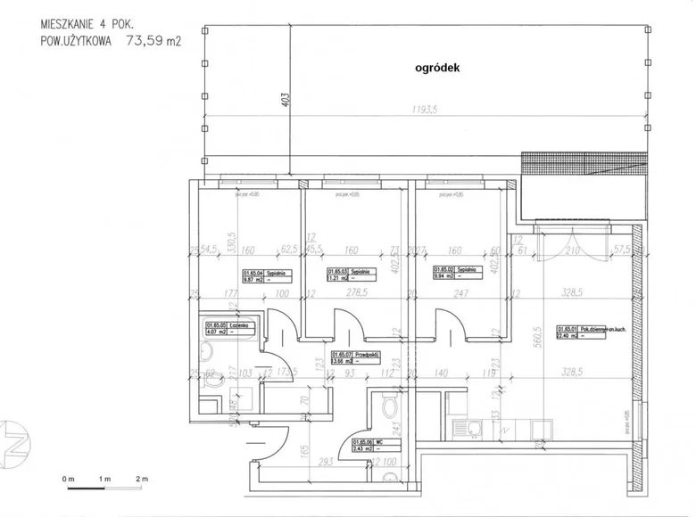 Apartamento 4 habitaciones 73 m² Cracovia, Polonia