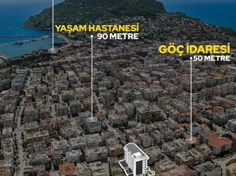 Apartamento 3 habitaciones 70 m² Alanya, Turquía
