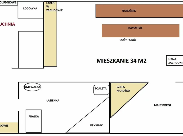 Apartamento 2 habitaciones 34 m² en Varsovia, Polonia