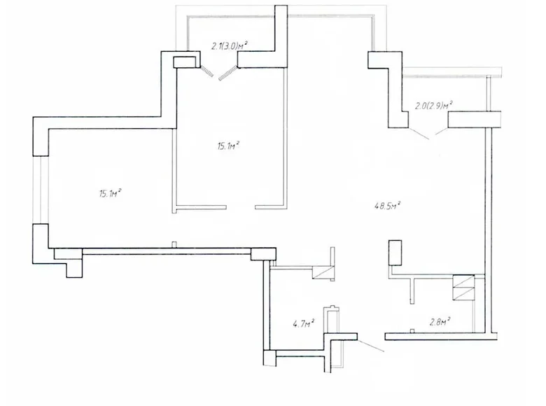 3 room apartment 91 m² Minsk, Belarus