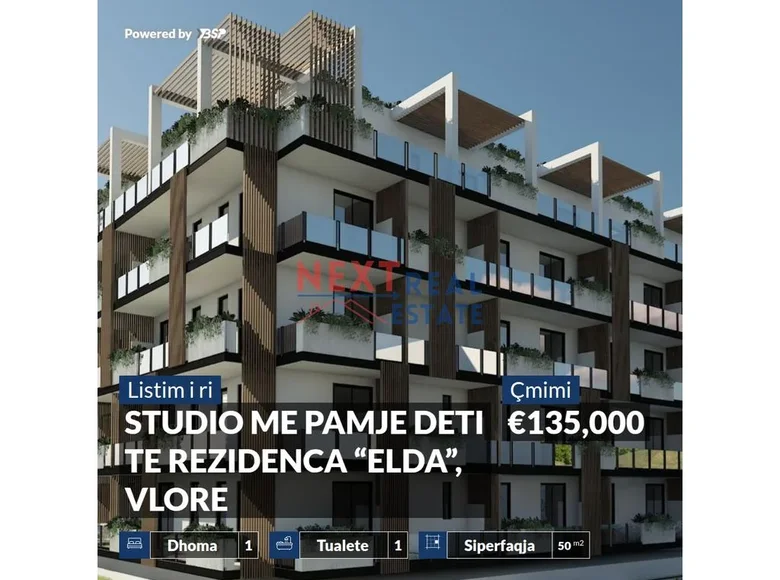 Kawalerka 2 pokoi 50 m² Bashkia Vlore, Albania