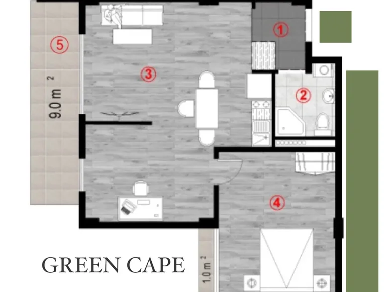 Квартира 3 комнаты 64 м² Батуми, Грузия