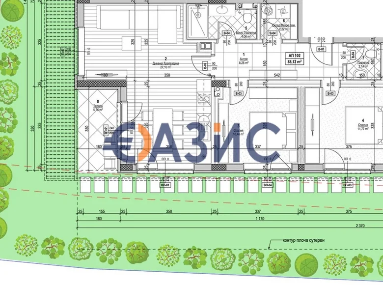 Apartamento 3 habitaciones 102 m² Nesebar, Bulgaria