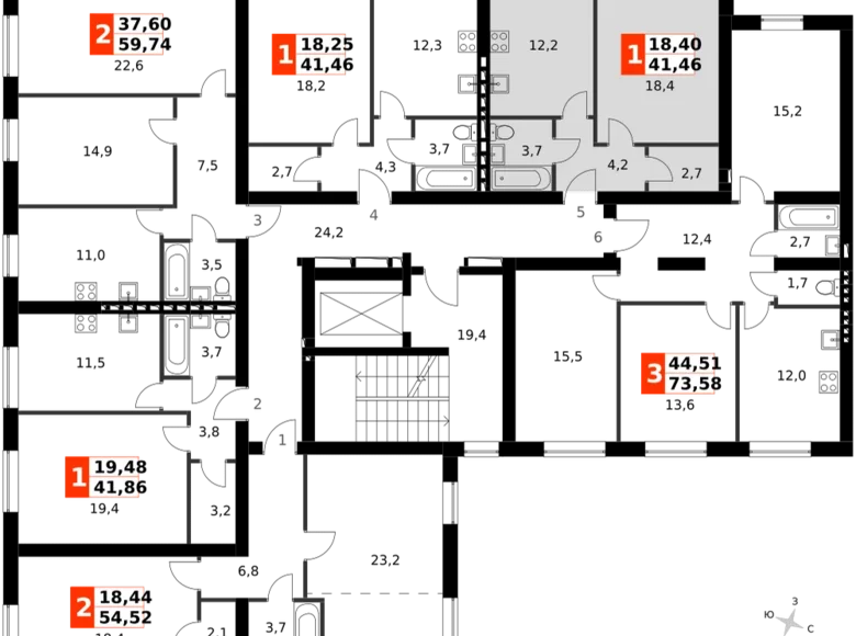 Mieszkanie 1 pokój 41 m² Naro-Fominskiy gorodskoy okrug, Rosja